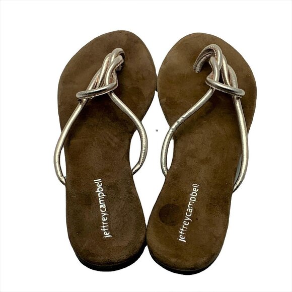 Jeffrey Campbell Womens Tan & Silver Sandals Size 6 - Picture 3 of 5